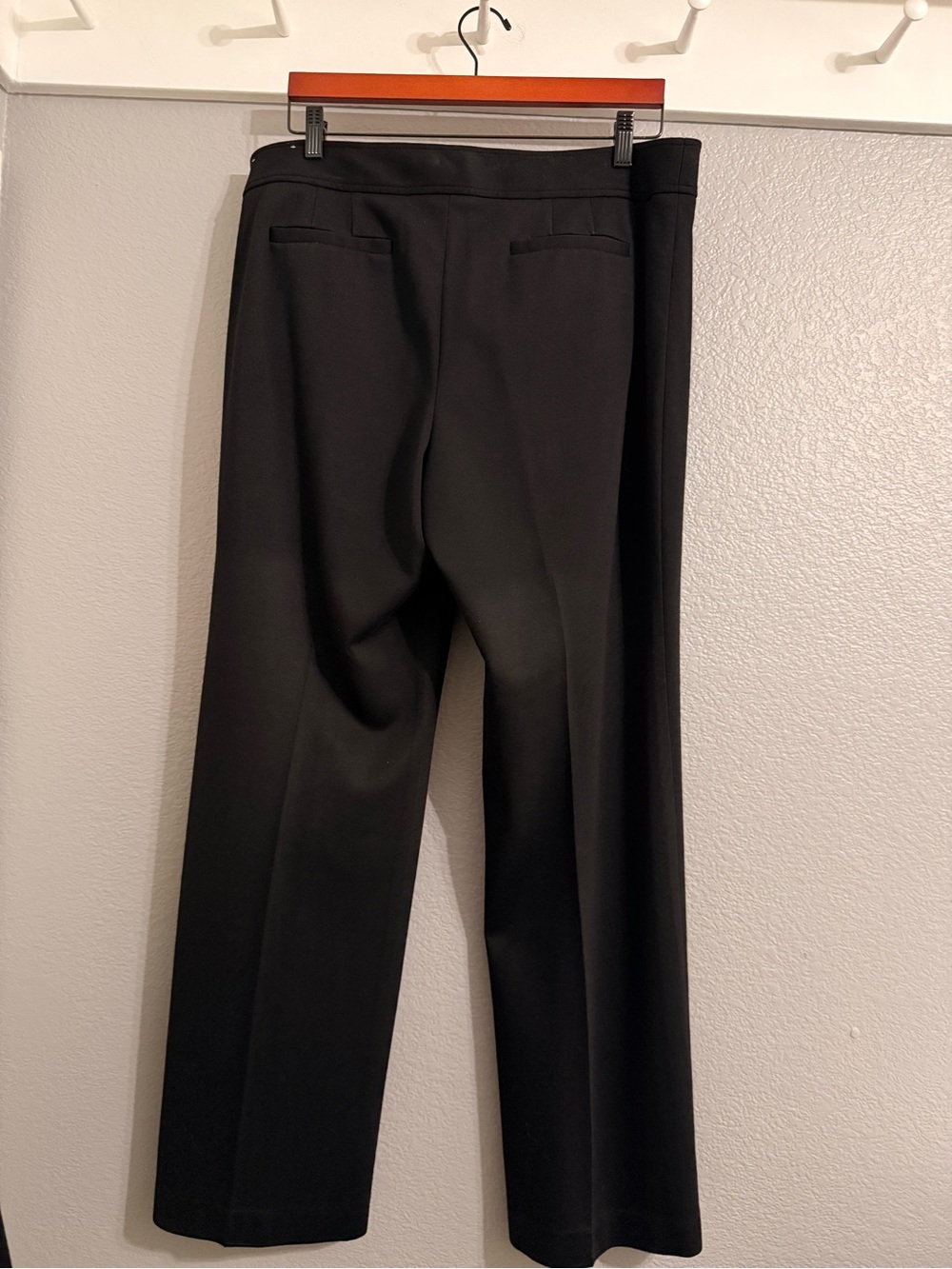 LOFT Black Knit Suit, Rounded-Collar Button-Front Blazer and Flat Front Pants - Picture 11 of 16